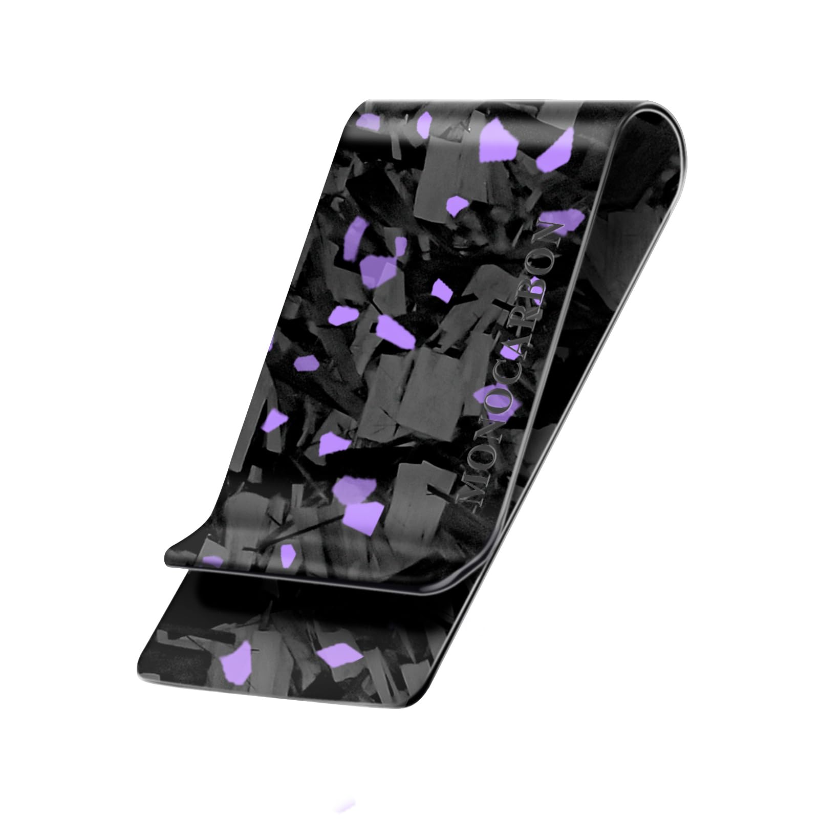 MONOCARBON Carbon-Fiber-Money-Clip-for-Men, Minimalist-Money-Holder for Cash, High Elastic Carbon-Fiber-Wallet, Slim and Durable