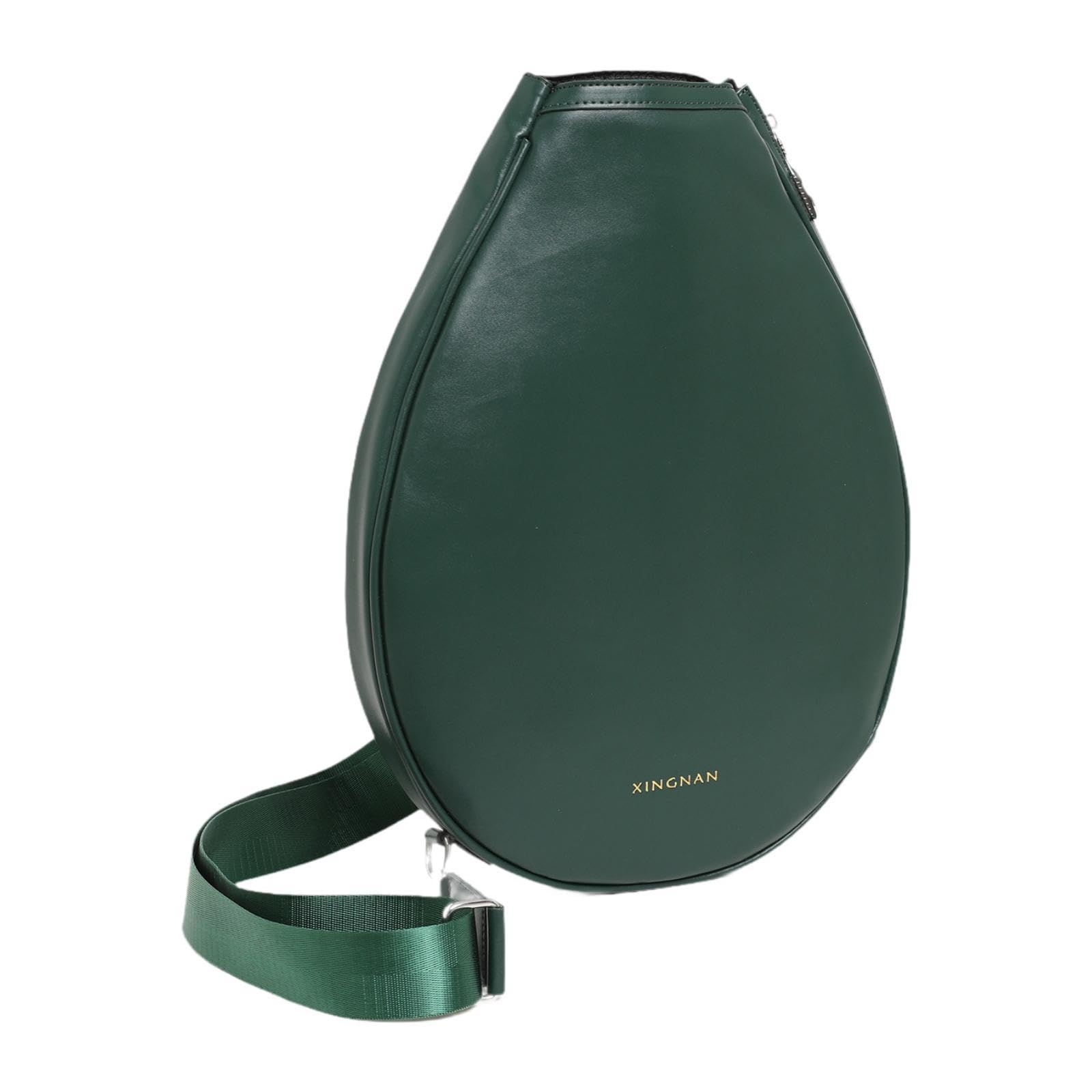 Tennisschlägertasche, tragbare, wasserdichte Tragetasche für Badminton-Pickleball-Schläger, PU-Leder-Sportgerätehalter, 39,5 x 29 x 3,5 cm