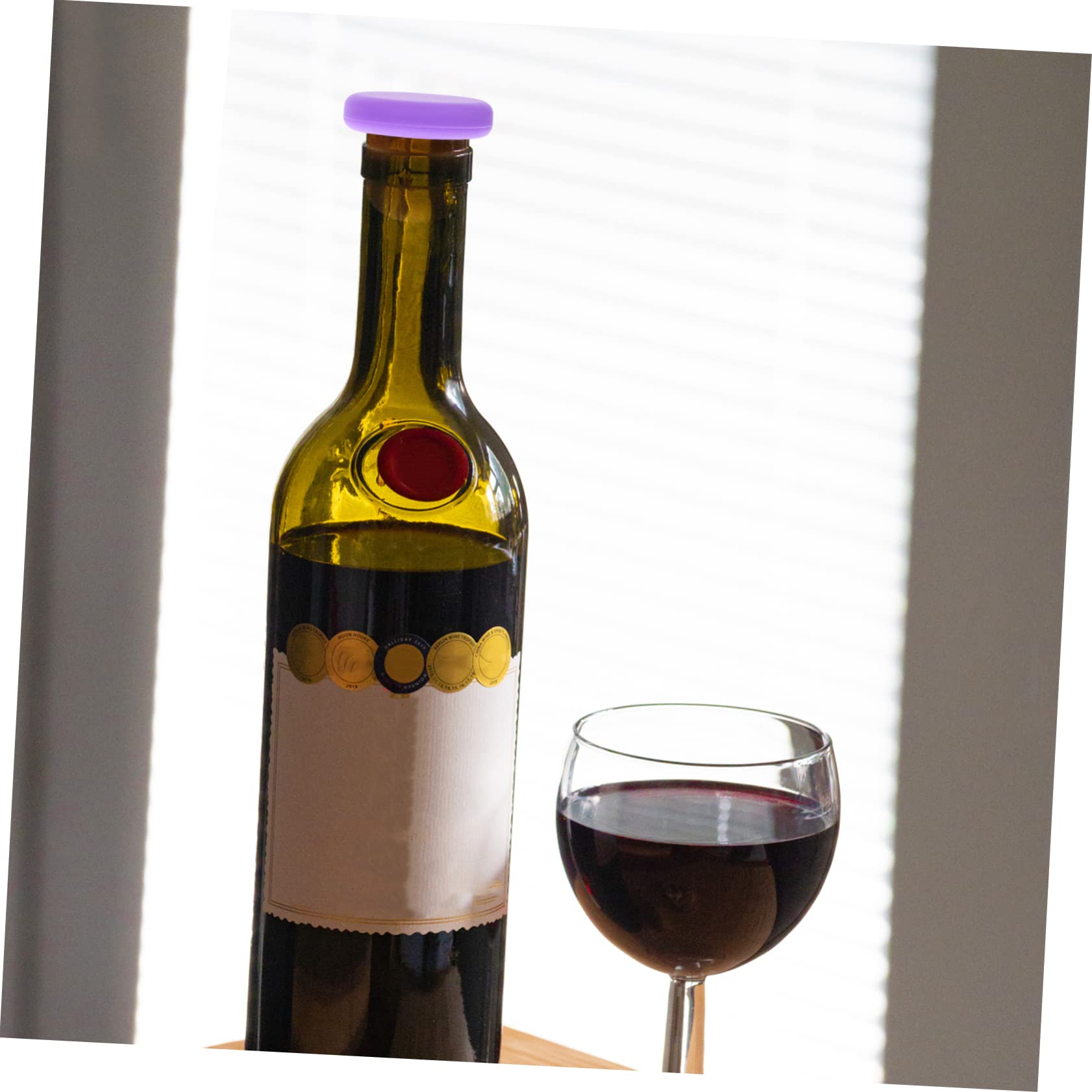 Amosfun 18 Piezas Tapón de Silicona para Botella de Vino Sellado de tapón de Vino Tapones de Vino para Botellas de Vino corchos de Vino tapón Botella Vino petacas de Alcohol tapon de Vino