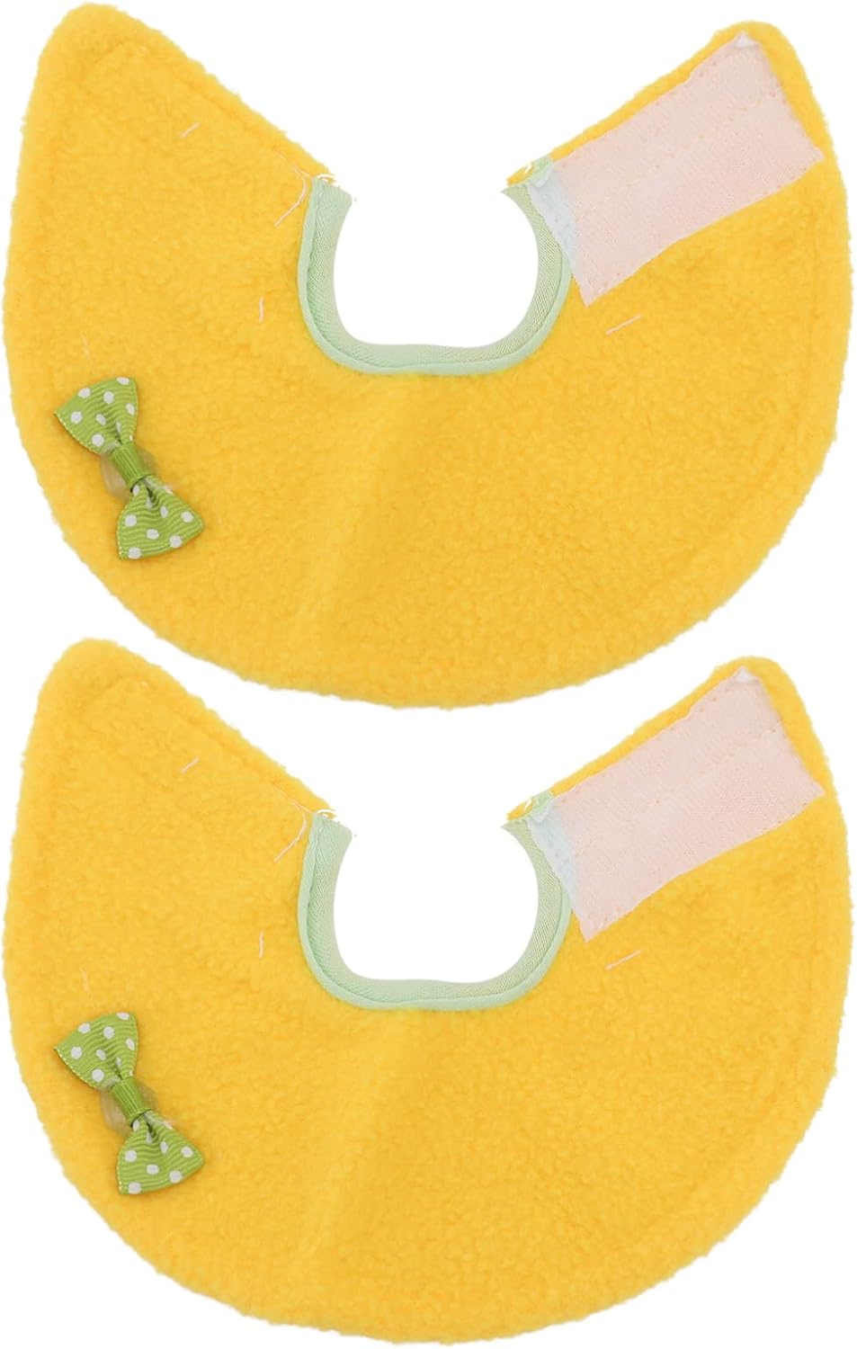 ORFOFE 2Pcs Bird Protective Collars for Parrots Pecking Neckband Cloak Yellow Comfortable Collar for Cockatiels Conures Stylish Pet Accessory to Promote Wound Healing