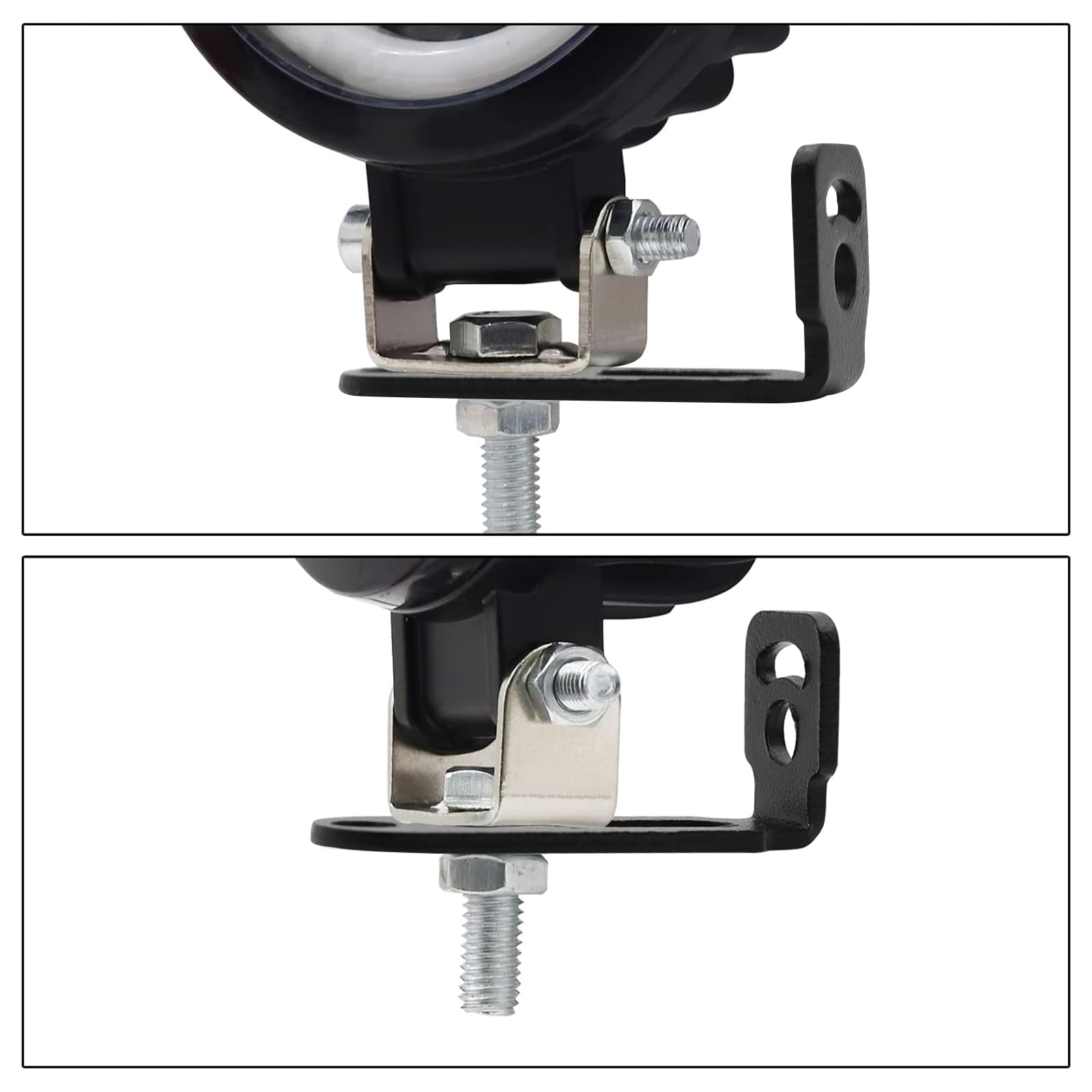 Biqing 2pcs support de phare additionnel moto 7 conception de personnages support de montage barre led pour motos, vélos, scooter, vtt, utv, tout-terrain