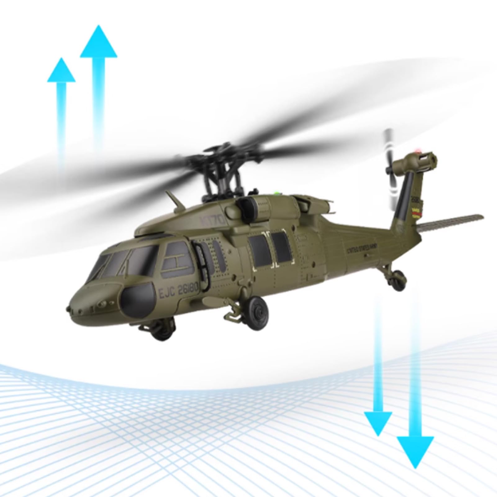 2,4G 4 -kanałowy Helikopter RC, 6 -osiowy żyroskop i wysokość Hold 1106 Bezszczotkowe Dron Motoryczny dla Początkujących i Dorosłych
