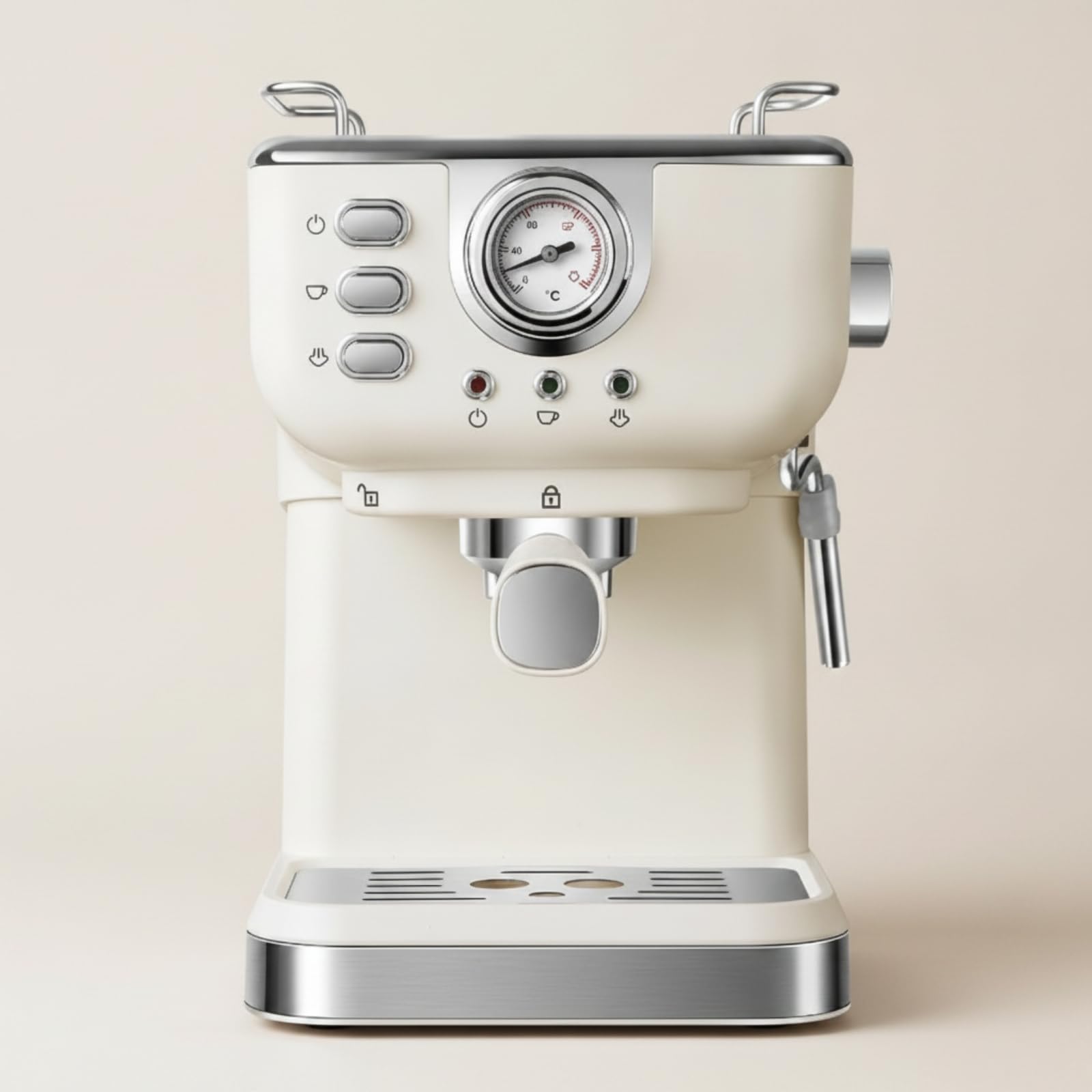 Cafetera Espresso Máquina Cafetera Cafetera Espresso Cafetera Capuchinera con Vaporizador Integrado Panel de Control, Verde, CM3120 Estándar Europeo Verde