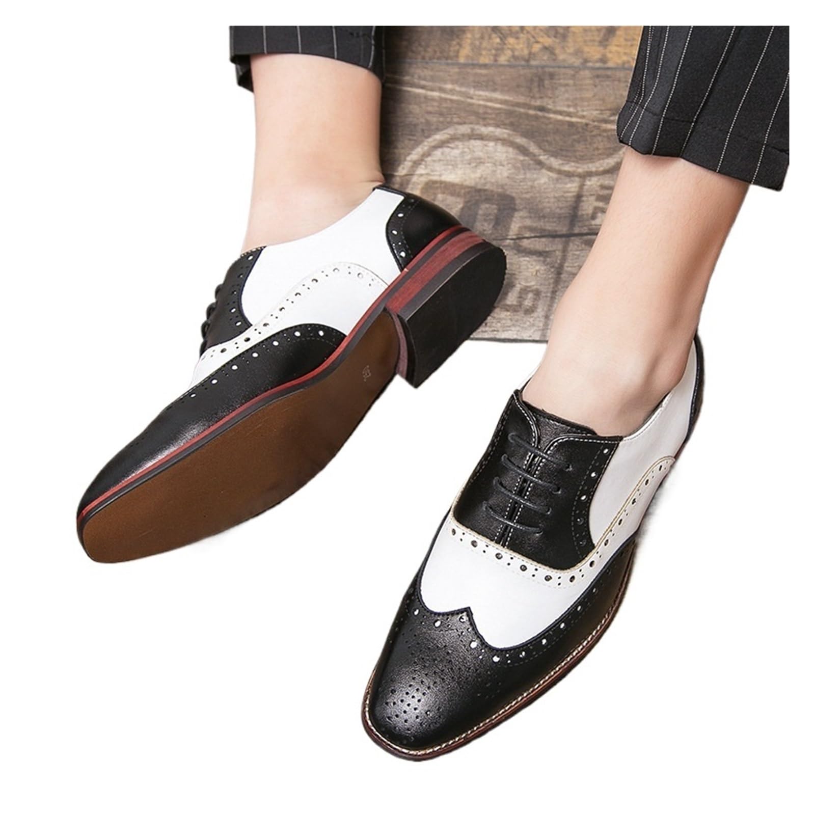 Scarpe Brogue Oxford Uomo Stringate Formali da Lavoro | Scarpe Oxford Brogue stringate uomo, Calzature formali da ufficio adatte per matrimoni cerimonie e uscite quotidiane