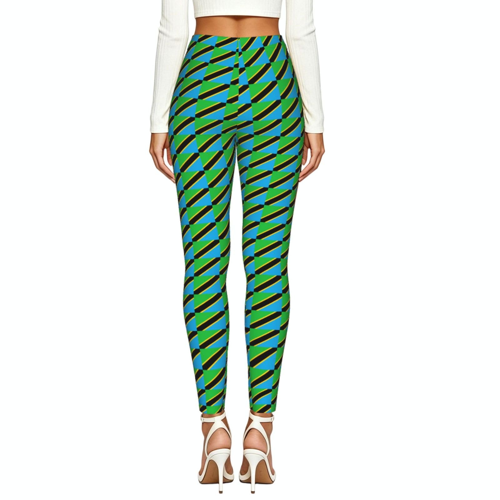 Pantalones de yoga para mujer con estampado de bandera de Tanzania, suaves, transpirables, versátiles, atléticos, casuales