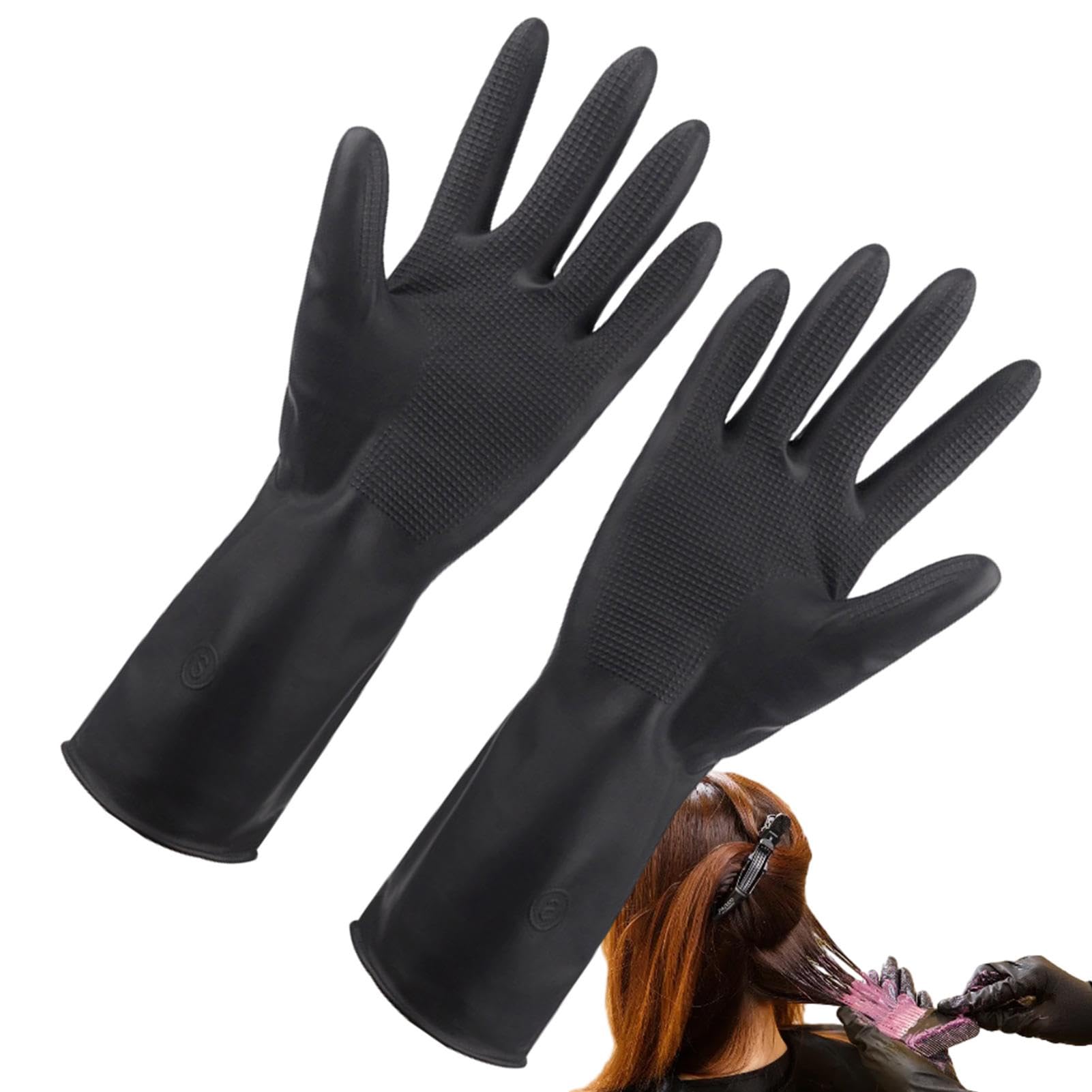 Gants De Teinture De Cheveux,Gants En Latex Gants De Teinture De Cheveux Texturés Professionnels, Respirants Et Sans Poudre,antidérapants, Gants De Teinture Capillaire, Disponibles En Tailles,S,M,L