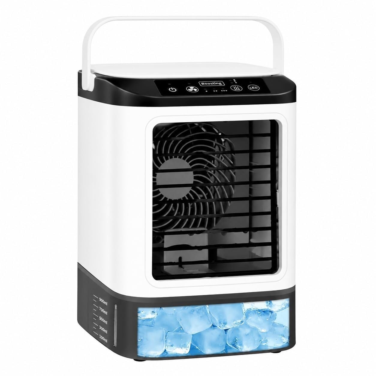 Enfriador de aire portátil con 4 velocidades y nebulizador de doble modo