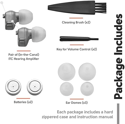 Miniatura 6 de Amplificador auditivo digital  in-The-Canal (ITC) Par de dispositivos de amplificación de sonido en el oído, amplificador de sonido personal