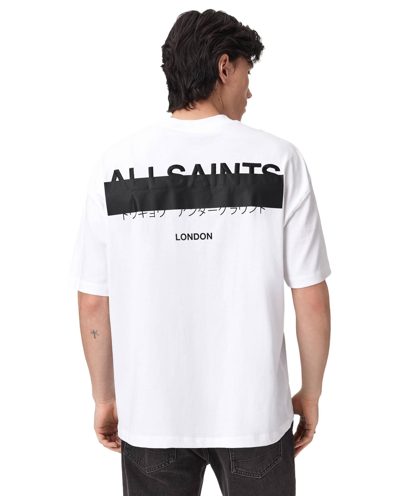 Allsaints Redact Short Sleeve Crew Neck Shirt Redact - Maglietta Girocollo a Maniche Corte Uomo