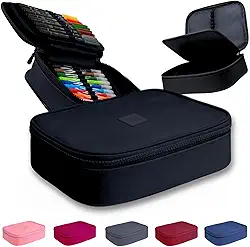 Estojo Escolar Organizador Box Grande Para Lapis Feminino Masculino Material Escolar (Preto)
