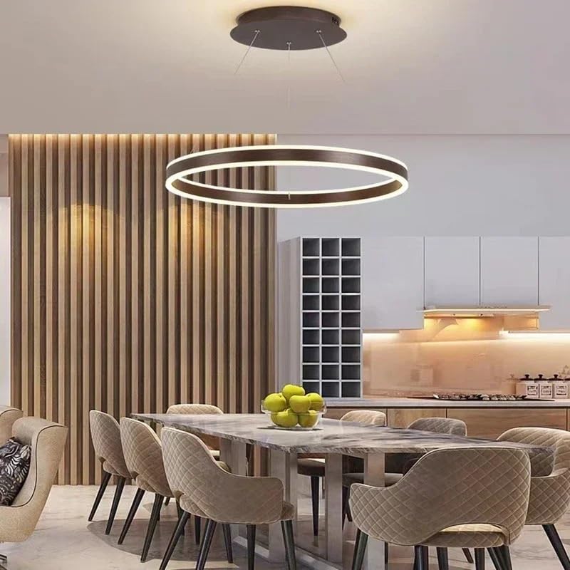 Lustre rond moderne à intensité variable pour salle à manger