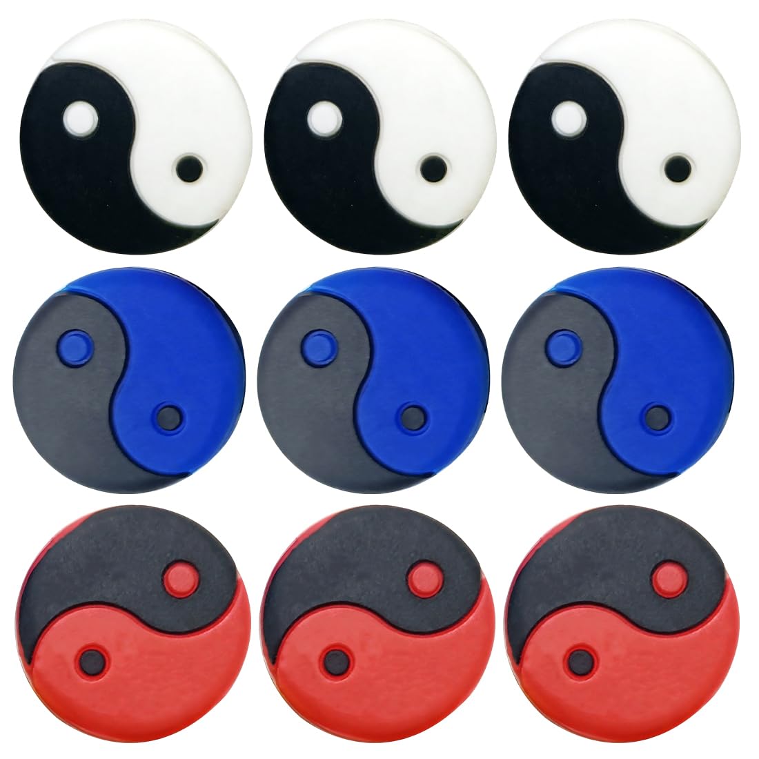 Pezzi 9 Smorzatori Tennis Tai-Chi Silicone Antivibrazione Set Accessori Racchetta
