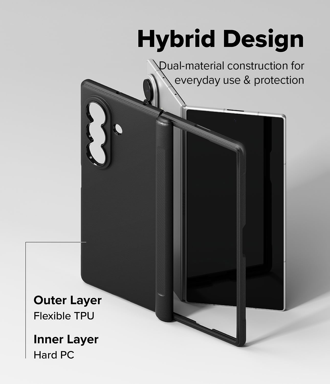 Ringke para Funda Samsung Galaxy Z Fold 8 Ultra [Onyx Flap Black]