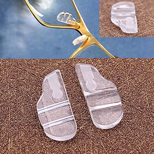 Eyeglasses Nose Pads Semi-Soft Silicone Nosepads 2 Pairs White Compatible for Tag Heuer Eyewear Glasses Eyeglassesâ€¦