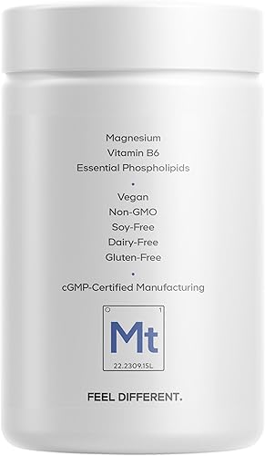 Miniatura 9 de Codeage Suplemento de taurato de magnesio liposomal + - Taurato de magnesio, vitamina B6 como piridoxal 5-fosfato, suministro de 2 meses - Entrega