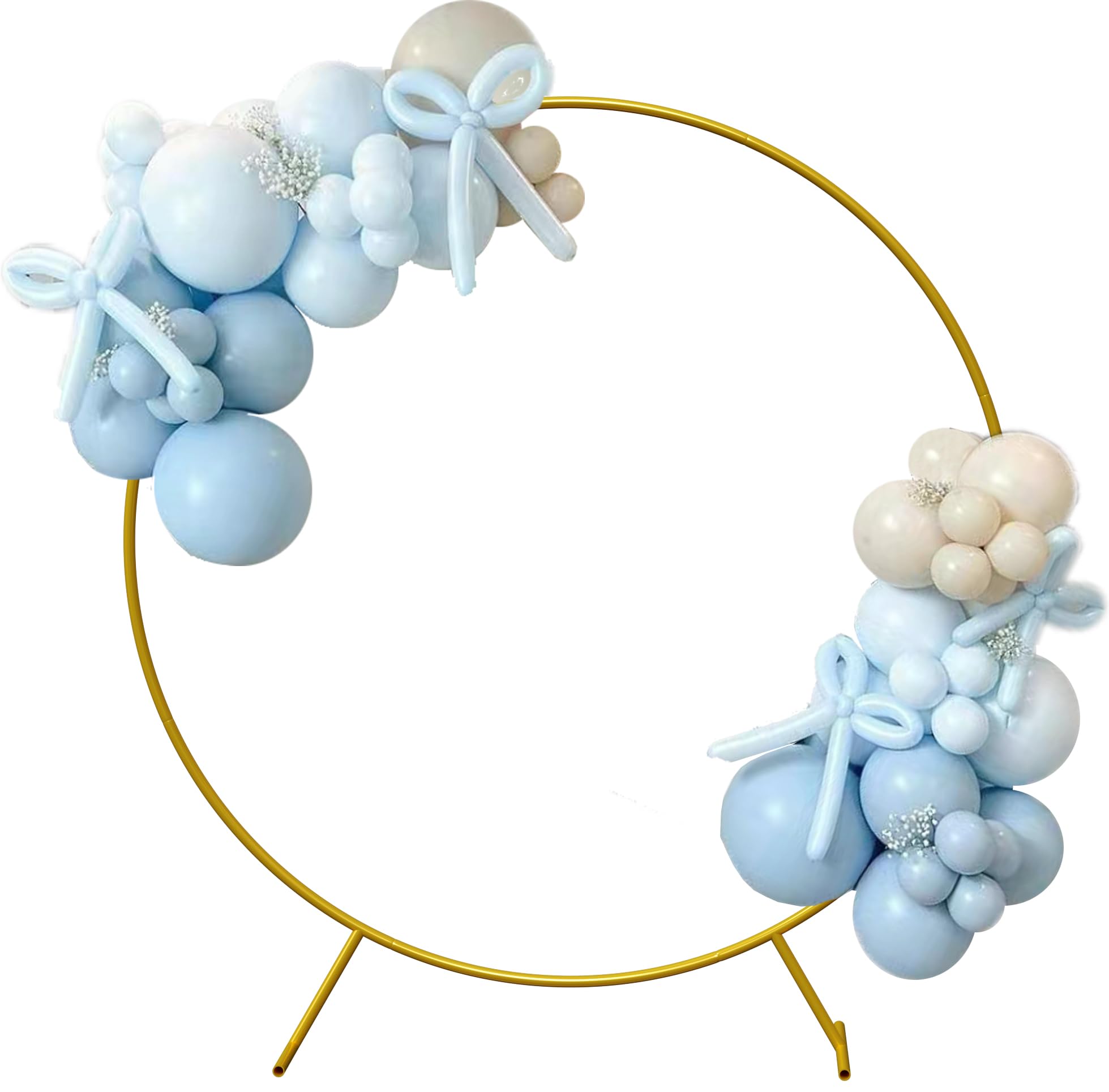 PILIN Arco de Globo de Metal Kit de Arco de Globo de Oro Arco de Globo Redondo para Decoración de Boda de Cumpleaños 2M