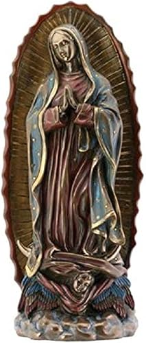 Estatua de resina Nuestra Señora de Guadalupe Virgen María color bronce