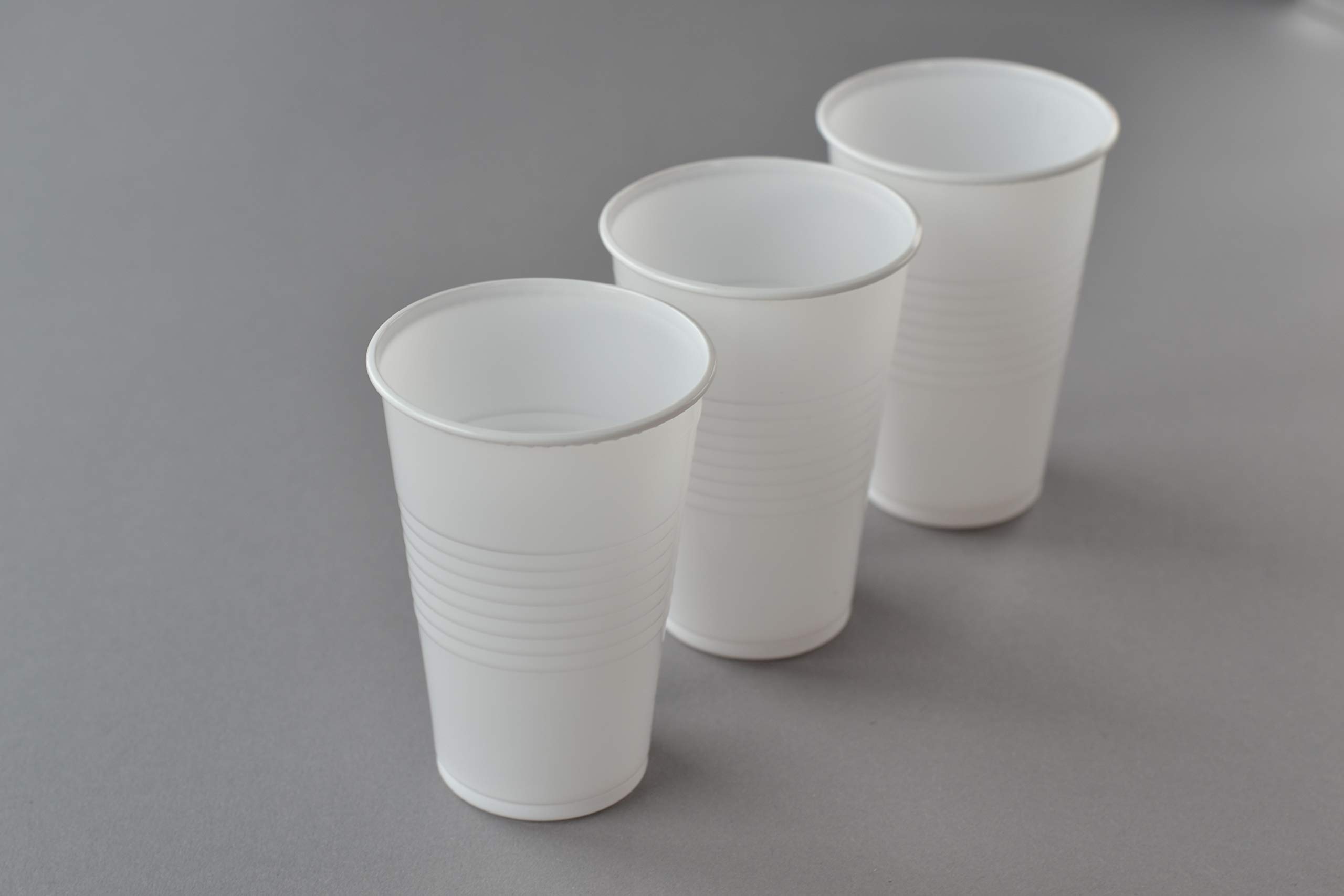 Vasos desechables de plástico, Tazas Baratas, 0,2 l, color blanco, 3000 unidades