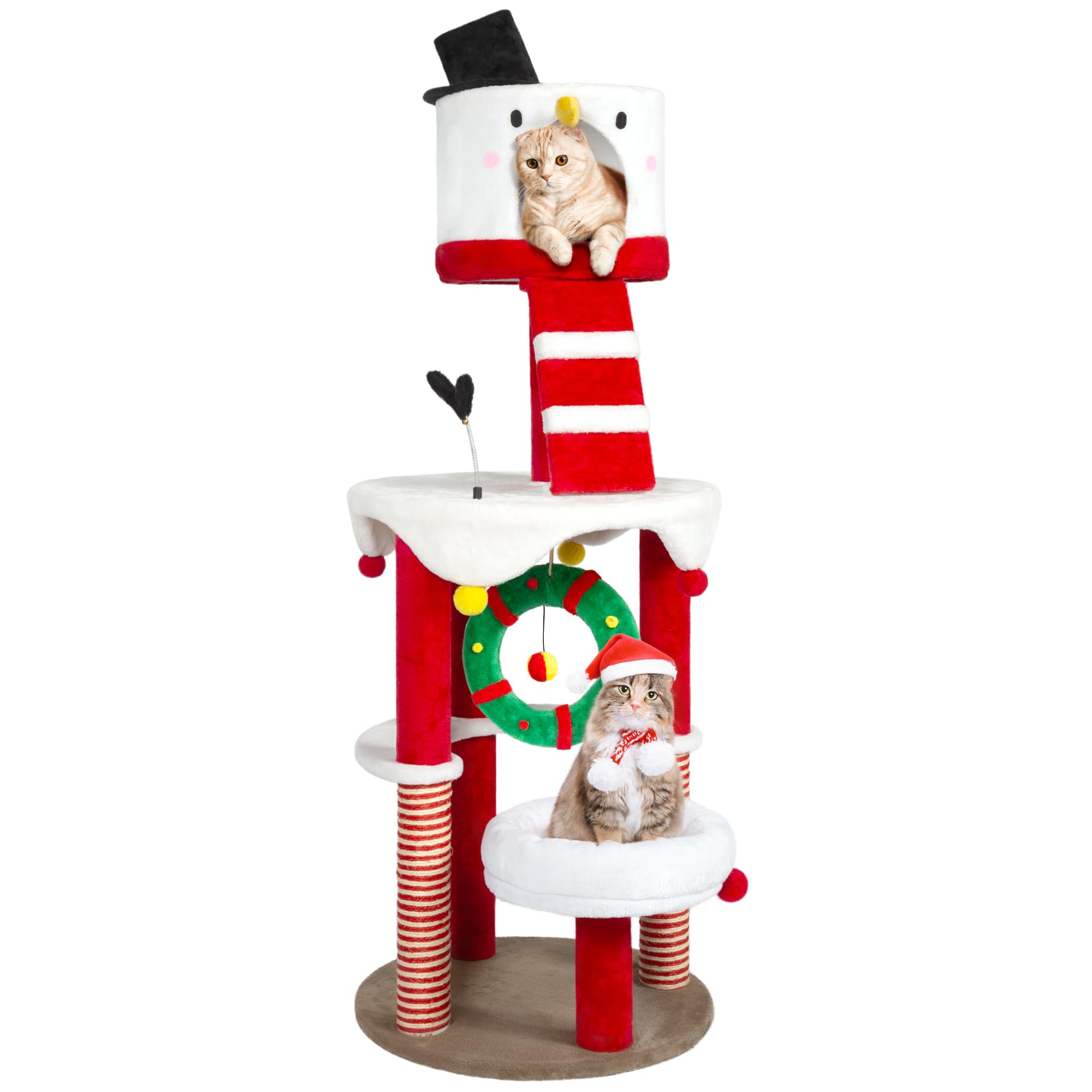 KAMABOKO Christmas Cat Tree, 64.2