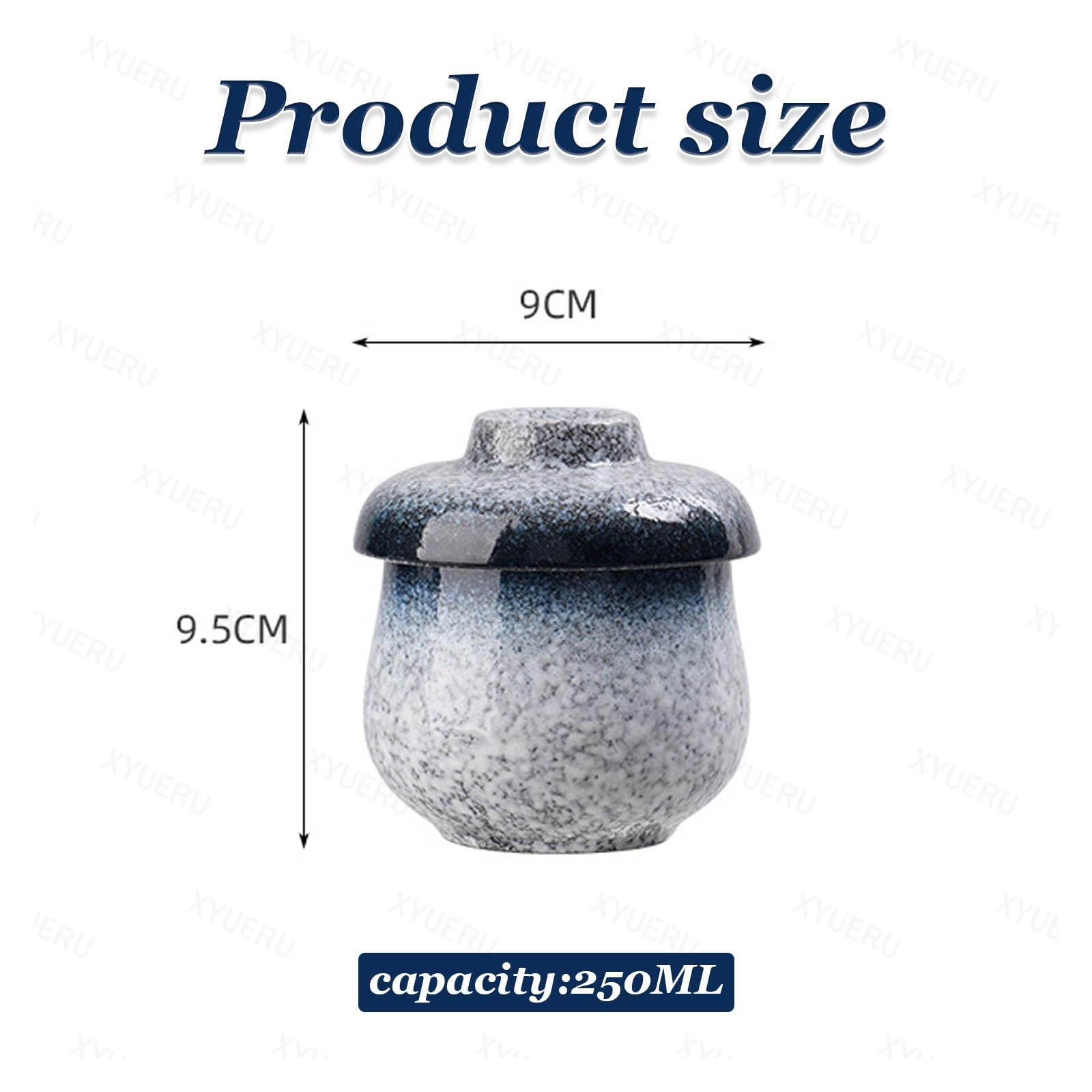 Coquetier avec couvercle, ustensile de cuisine rétro en céramique, cocotte japonaise 250 ml pour œufs à la coque, pudding, soupe, parfait pour le petit déjeuner et les recettes