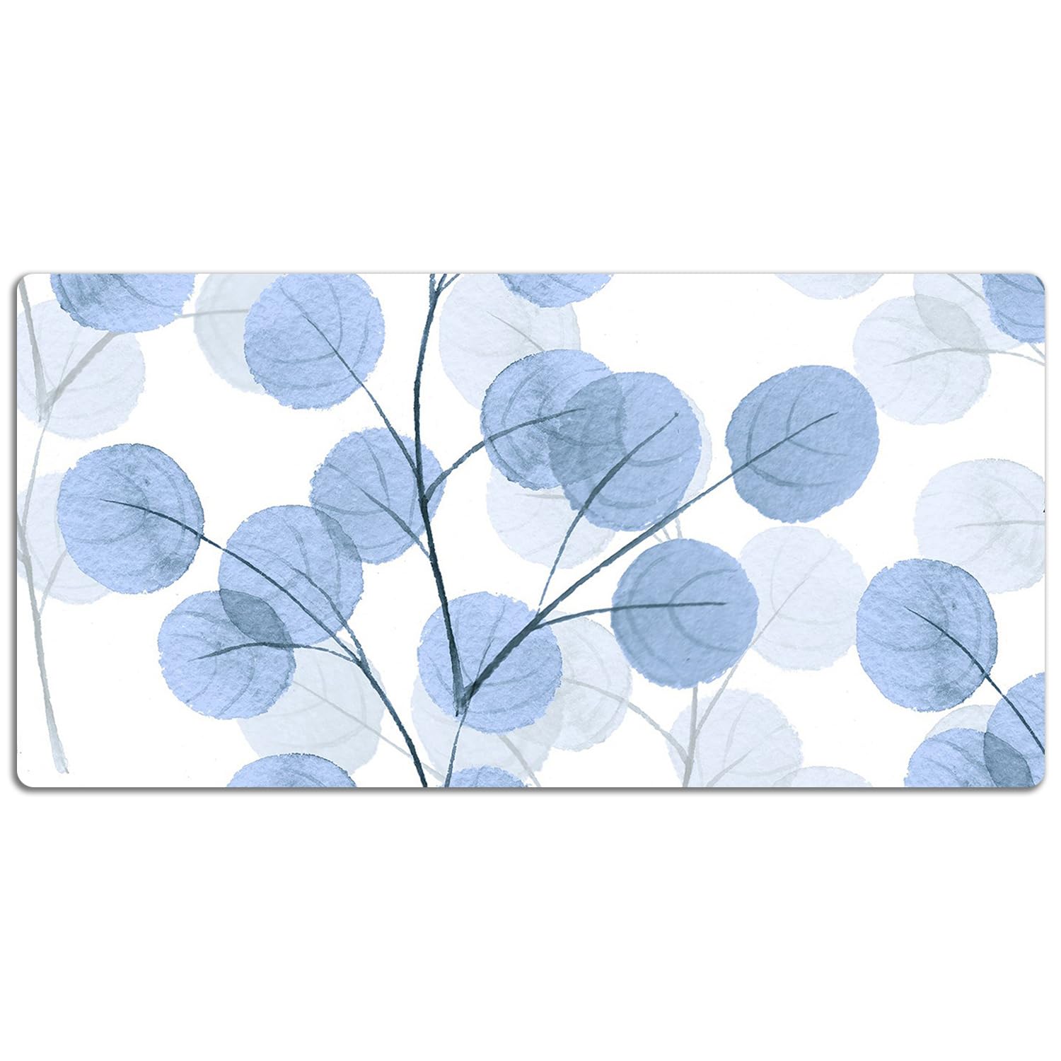 Sottomano da Scrivania 120x60 cm Protezione e Decorazione in Vinile PVC Antiscivolo Impermeabile Facile da Pulire Superficie Protettiva per Ufficio e Casa - Rami con foglie