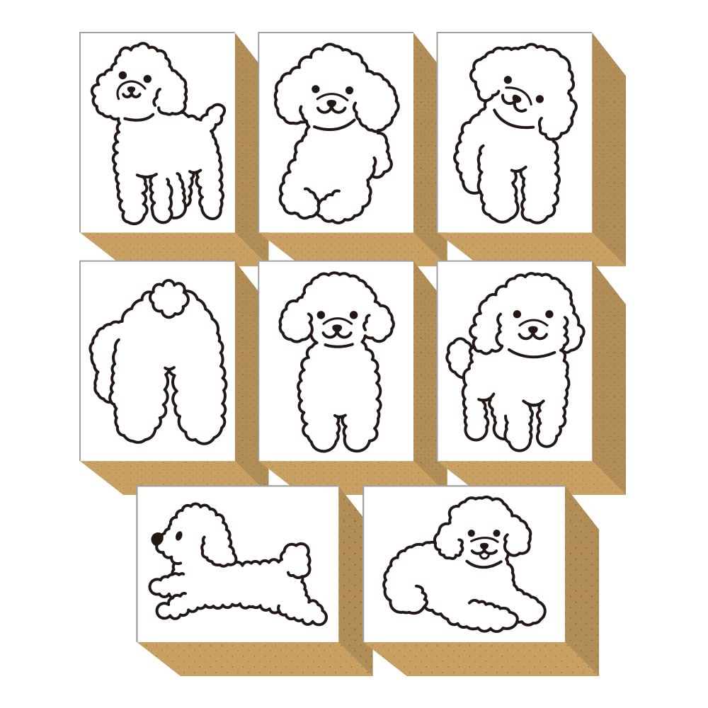 Amazon.co.jp: スタンプ かわいい はんこ トイプードル トイプー