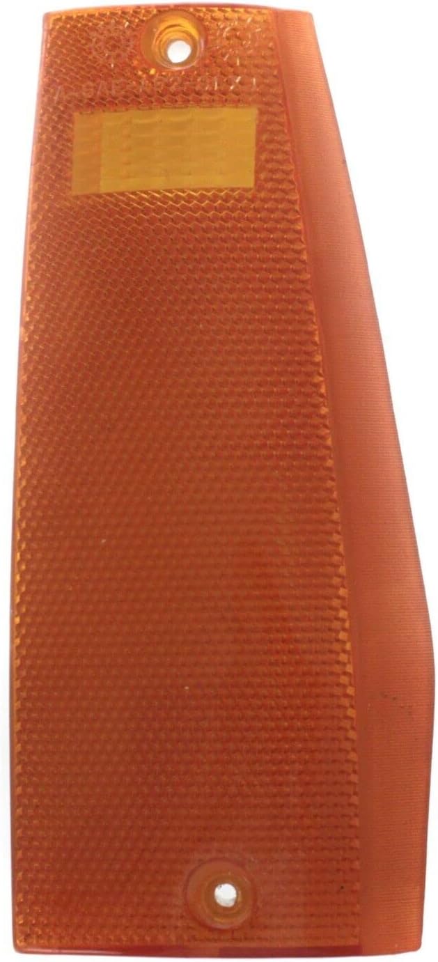 DAT AUTO PARTS Front Right Passenger Side Marker Signal Orange Light Plastic Lens Assembly & Housing Lamp Replacement for 1984-1996 Jeep Cherokee CH2551113 56000110