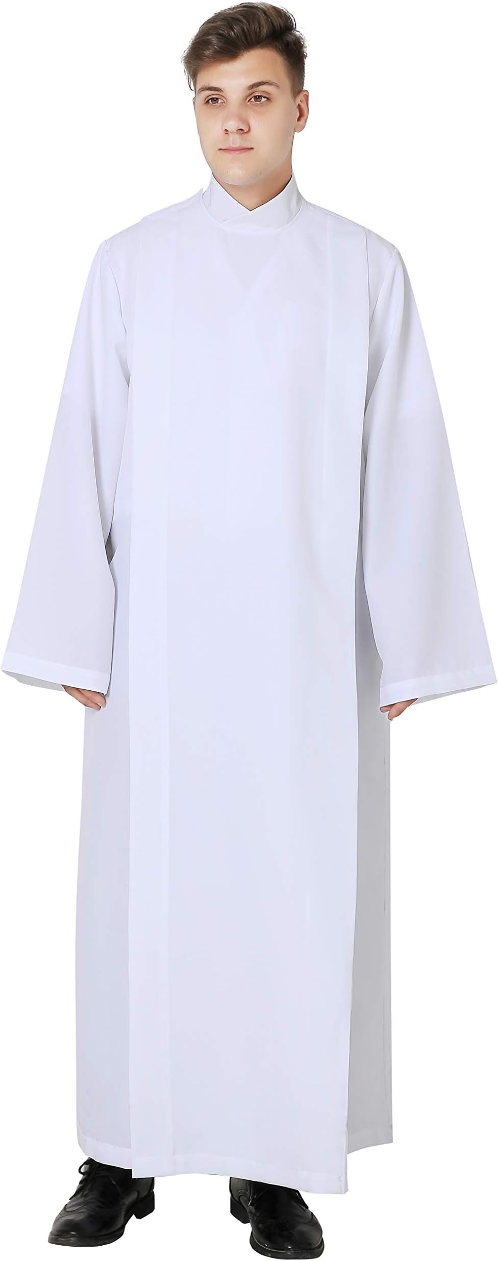 Front Wrap White Clergy ALB Church Worship ALB Garment
