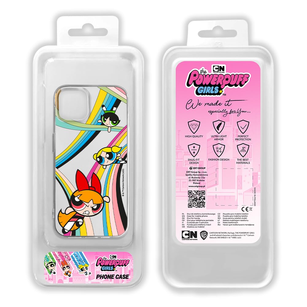 ERT Group Custodia Per IPhone 14 Pro Max - The Powerpuff Girls 046, Cover Originale Licenza Ufficiale, TPU Flessibile E Resistente