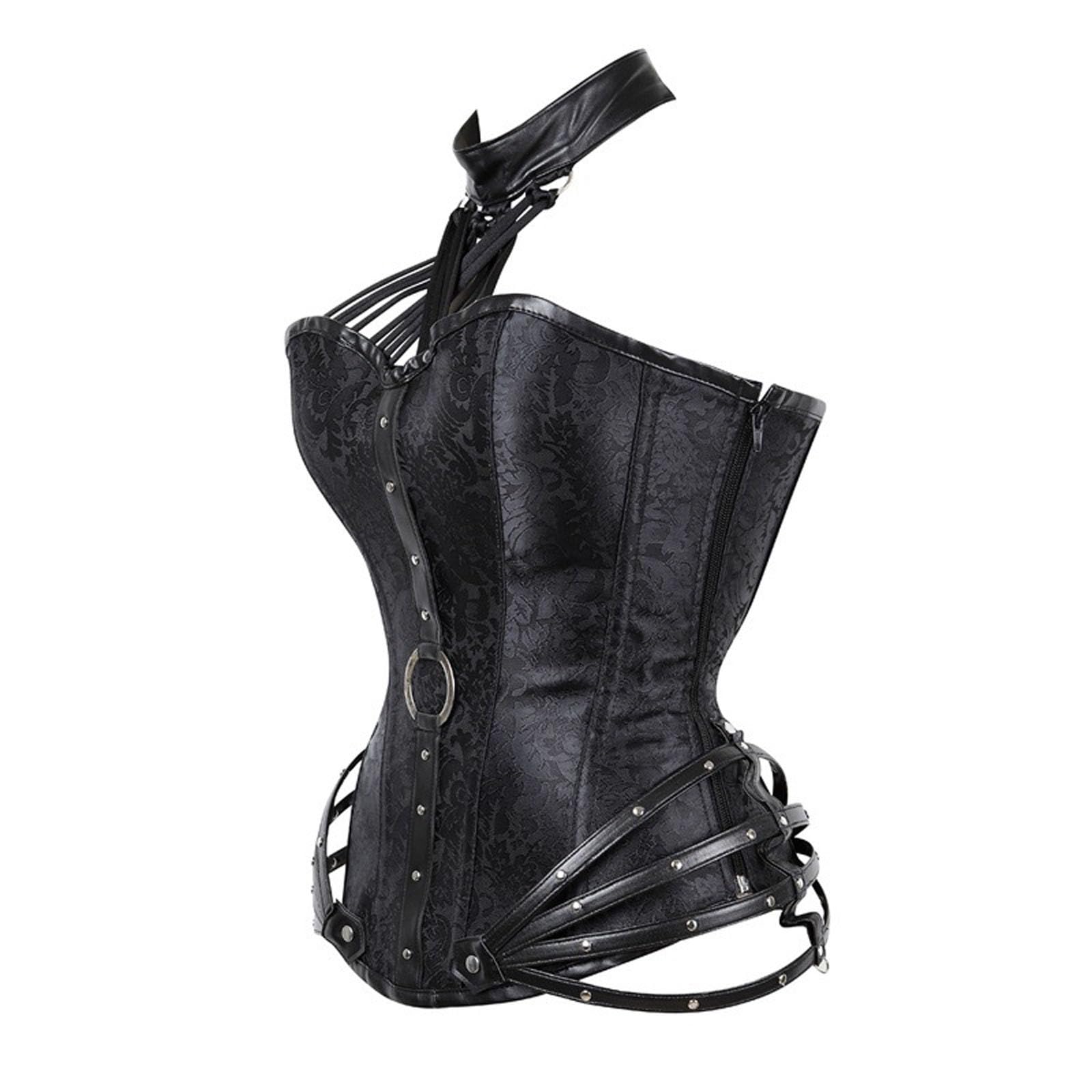 Genérico Top de Silueta de Malla Transparente Corsé con Huesos Flexibles Ajuste Personalizado en Cintura Bustier Sin Mangas Cómoda Ropa Interior Modelante para Mujer Ocasiones Nocturnas