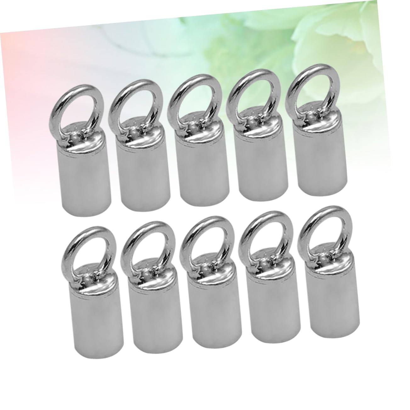 10 Stück-Pack 925 Silber Schmuckverbinderrohre mit Edelstahldesign Selbstgemacht Verschlüsse für Halsketten Armbänder