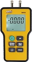 UEi EM152 Dual Input Digital Manometer - ±60 inH2O Differential Pressure Gauge, 11 Units, Min/Max Hold for HVAC Pros