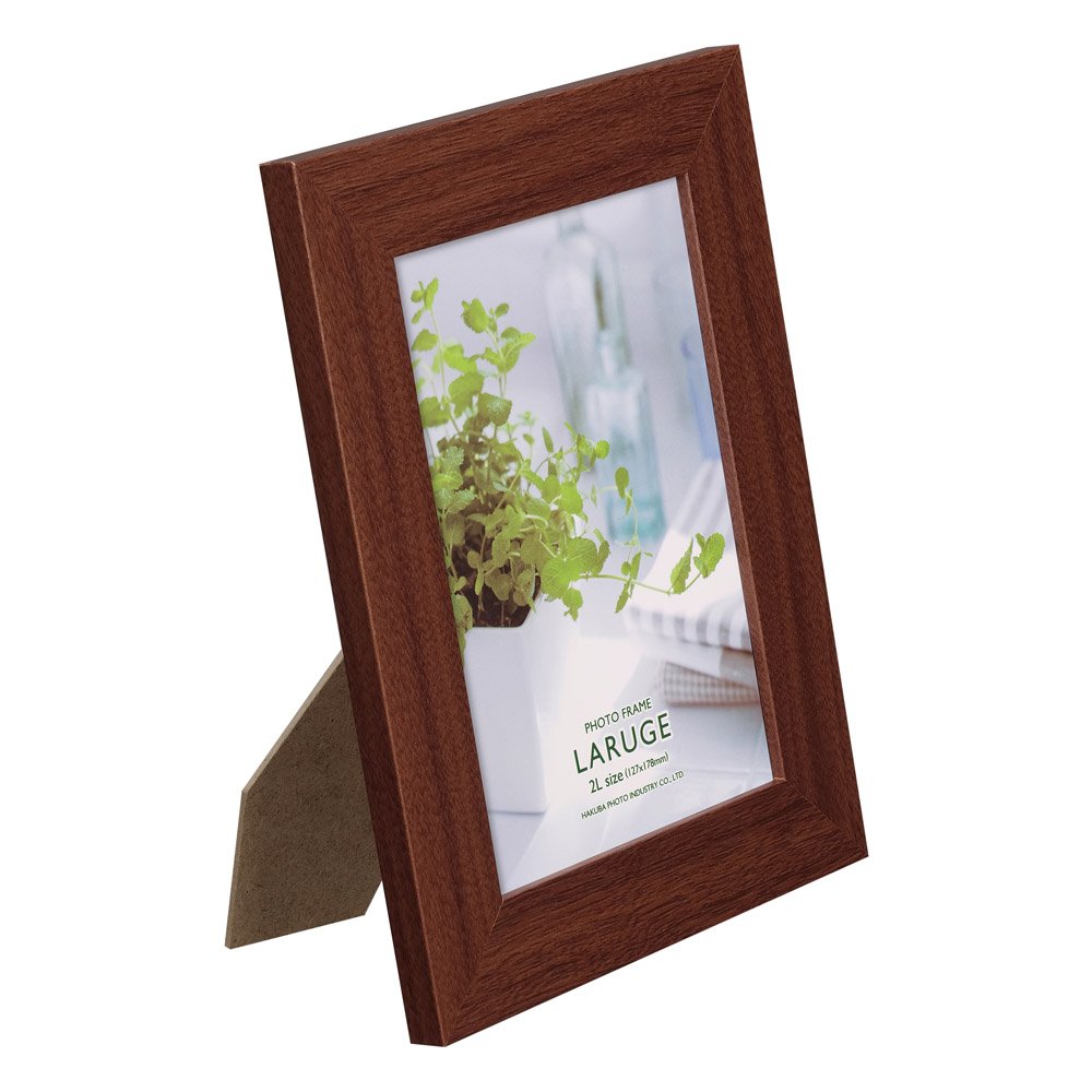 Hakuba FLAR-BR2L Large Photo Frame, 2L, Brown, Wood