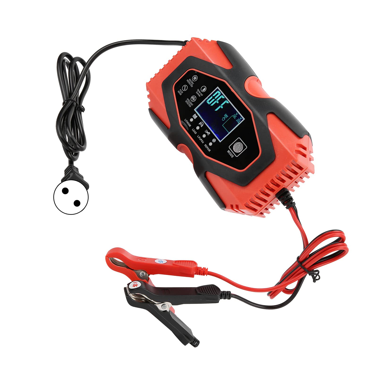 Caricabatterie e mantenitore di batteria portatile intelligente con funzione di memoria di riparazione per auto e moto, ricarica automatica a 7 stadi per batterie EFB umide al
