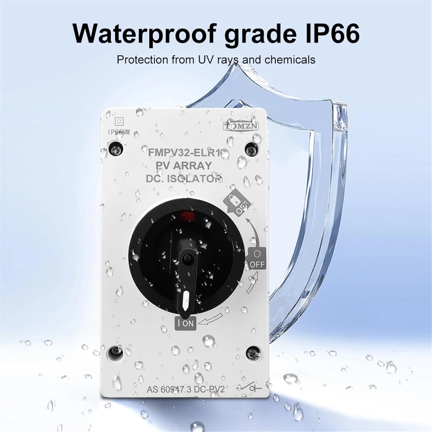 Waterproof PV Isolator DC 1200V 32A M25 Threaded Holes IP66 Solar Rotating Rotary Switch Disconnector Photovoltaic Outdoor