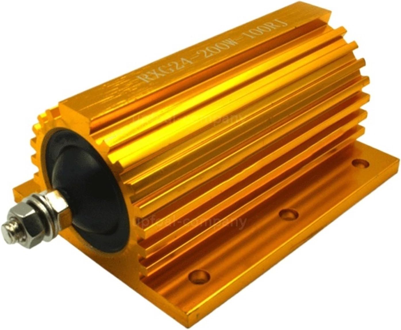 1pc RXG24 Aluminum housed resistor,golden aluminum shell resistor.100w 150w 200w 250w 300w 500w,Discharge resistor,Decoding resistor(200 ohm,100w)