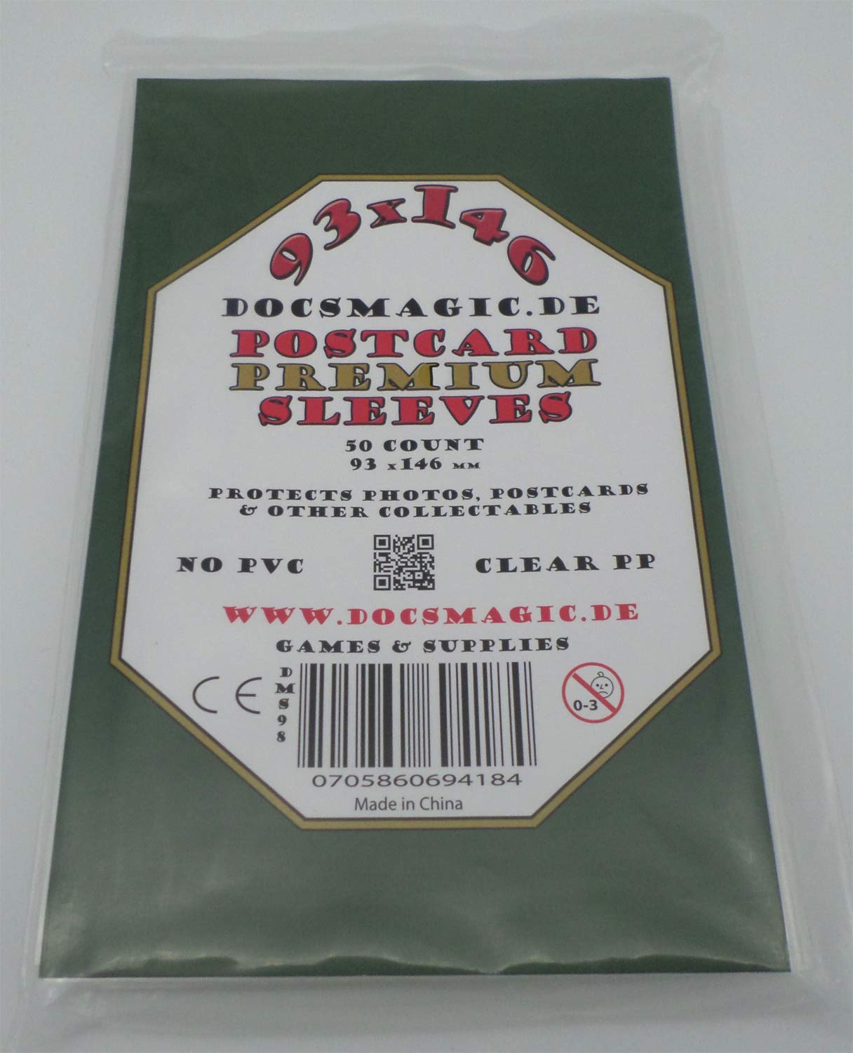 docsmagic.de 50 Premium Postcard Sleeves 93 x 146 - Foto