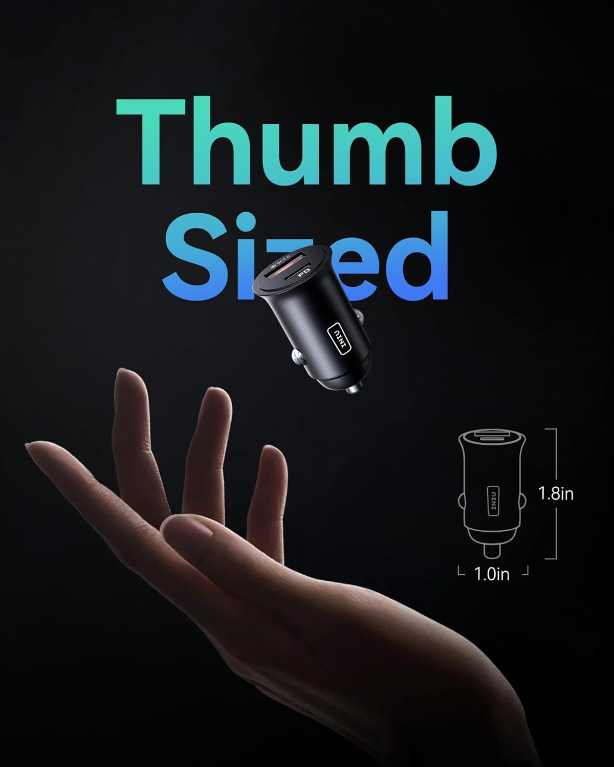 INIU Ultra Slim 10000mAh 45W PD Power Bank+Car Charger, Cigarette Lighter USB Charger Total 60W