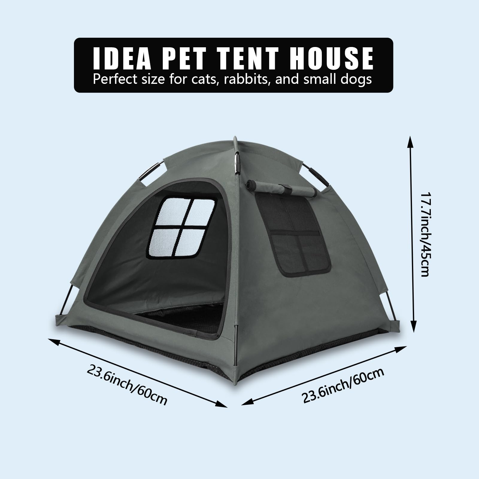 Nockovi Open Design Pet Tent, Cozy Monitoring Bed for Cats & Puppies, Breathable Mesh Walls for Security & Ventilation - Image 3