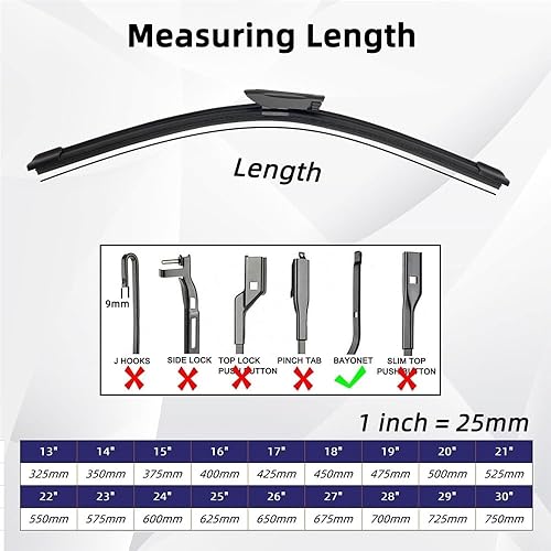 Miniatura 5 de Juego de limpiaparabrisas delantero y trasero compatible con Renault Clio MK 3 Hatchback 2005-2012 parabrisas ventana 24 + 16 + 14 pulgadas