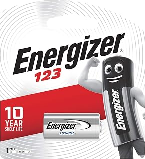 Energizer EL123APBP CR123 Lithium Battery - For Rangefinders, Rifle Scopes, Flashlights & Photo Equipment