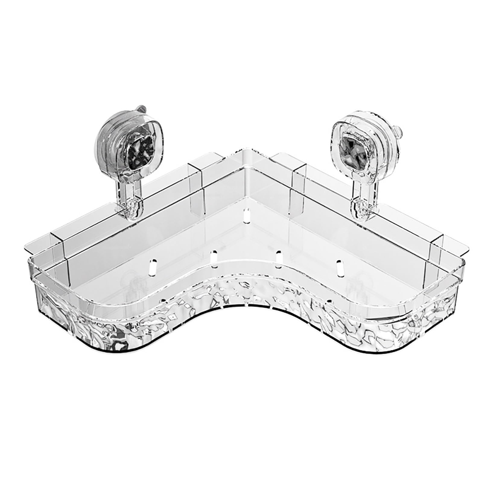 YOXIER Corner Shower Caddy Shower Caddy Corner Adhesive Clear Bathroom Shelf Plastic Shower Caddy with Self Adhesive Tape