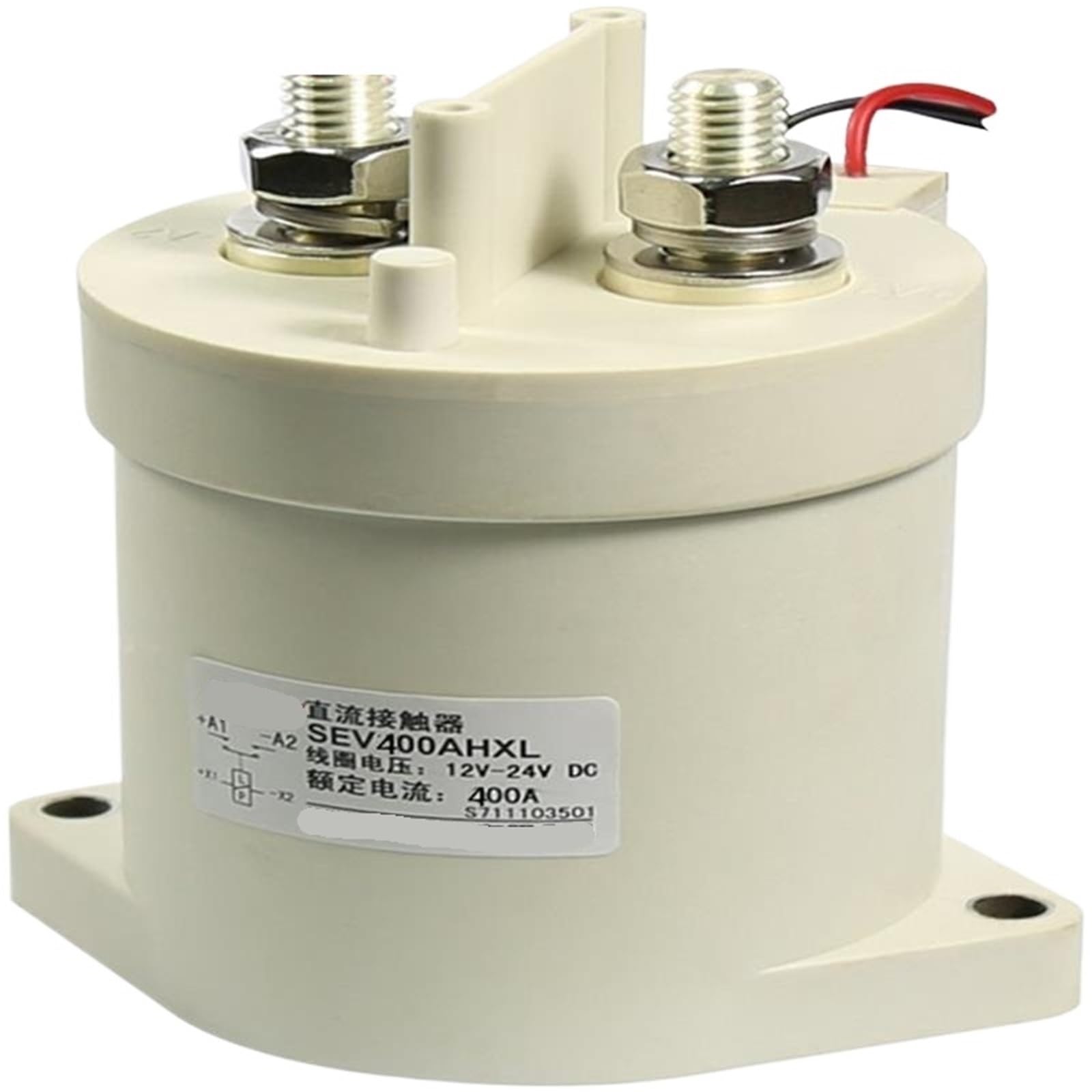 Wqgqpxob 12V High Load Current Voltage Dc Contactor 400A Sev400ah Sev400bh 5V-1000V High Dc Power(,1No)