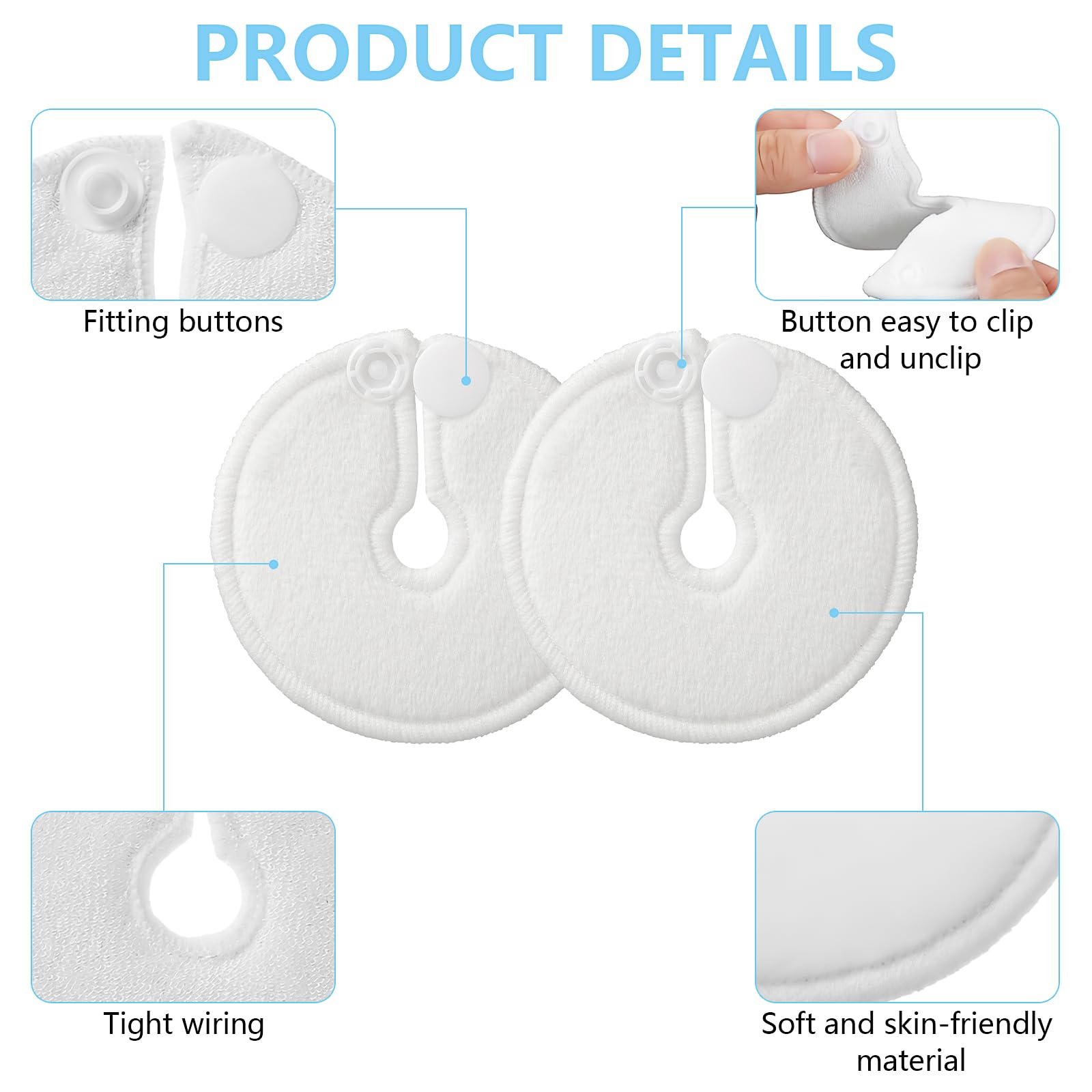 56 Pack G Tube Button Covers, 3 x 3 Inch Feeding Tube Pads - Image 3