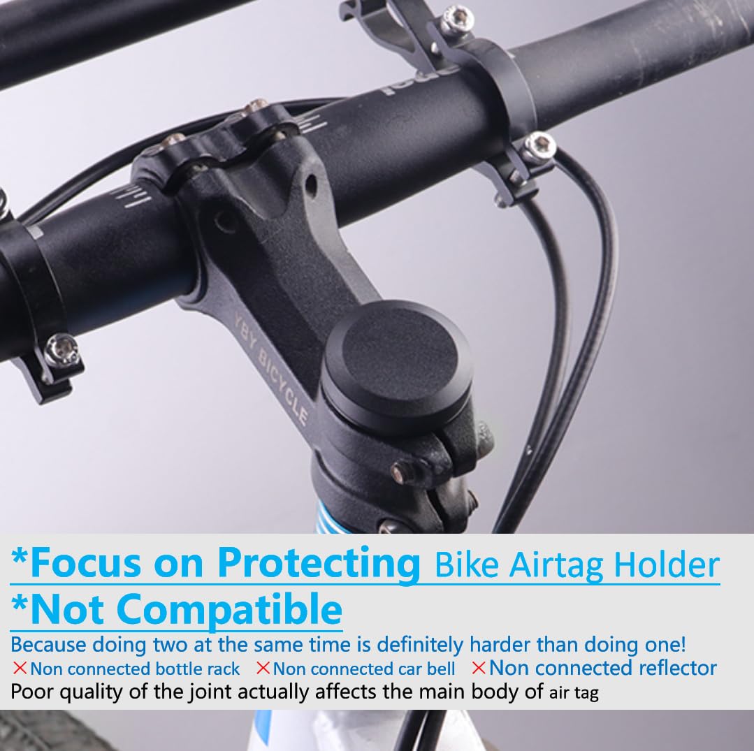 ipuplar Not Compatible, Only Focused on Protecting Bike Air tag Holder, 3 Accessories, Minimum Installation. Ultra Light, Concealed, Waterproof, Durable, 31.8mm Head Tube Bicycle (Excluding Air tag)