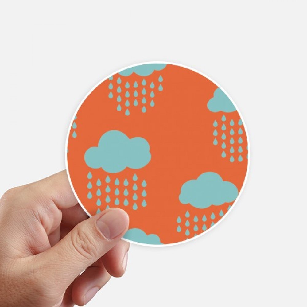 Autocollants ronds nuage pluie goutte de 10 cm pour déco