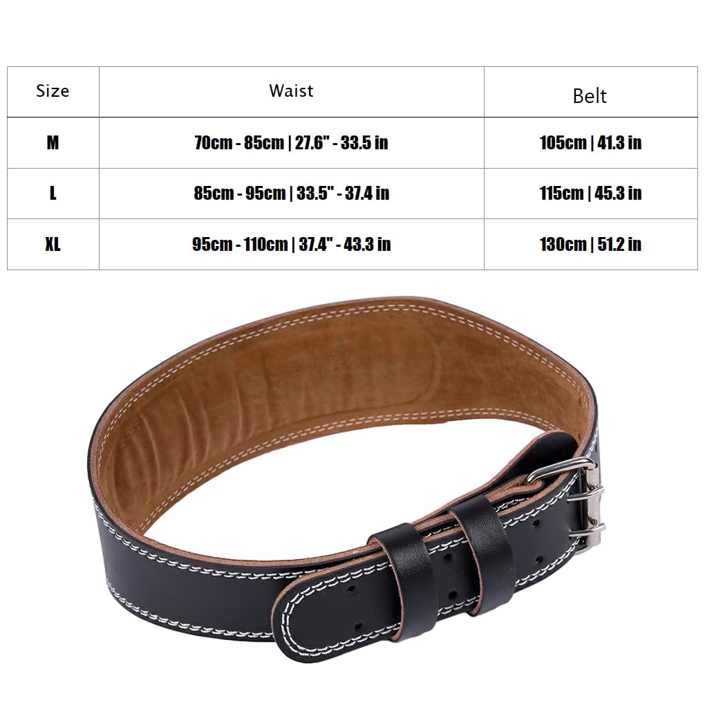 Cintura per sollevamento pesi per allenamento pesante - Cinturino regolabile per prestazioni migliorate Cintura per sollevamento pesi in pelle in pelle
