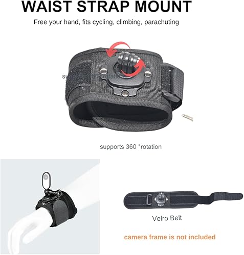 Miniatura 5 de Fotoleey Kit de accesorios para cámara corporal, montaje en el pecho de la cámara de acción portátil, correa para la cabezamano para cámara de