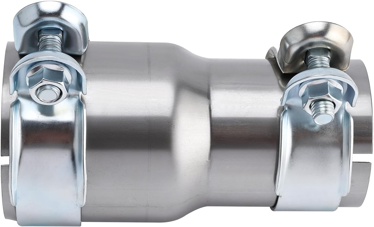 2.5" to 3" Exhaust Adapter Reducer with Clamps, Universal Exhaust Pipe Connector for Car Truck SUV (2 Pack)