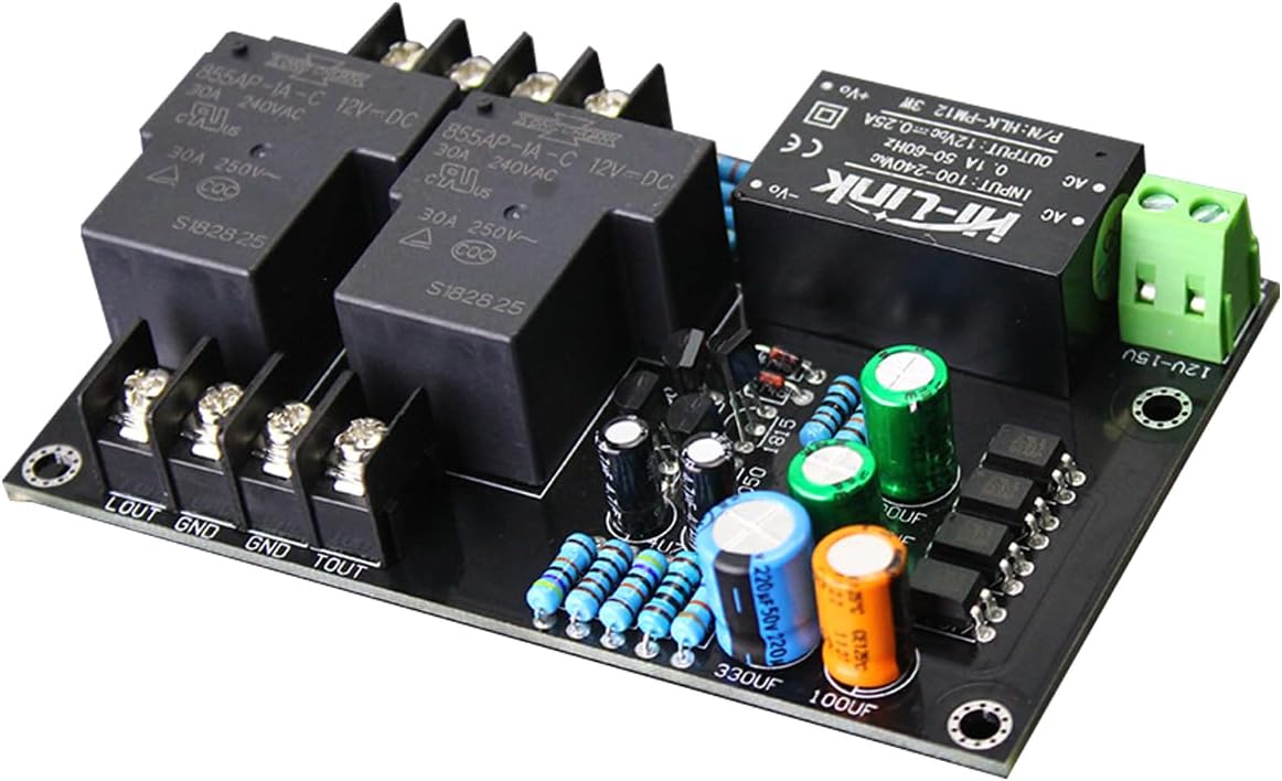 30A High-Power Integrated Power Supply Protection Board with Two Channels and Four Independently Wired Lines